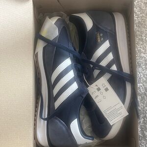 adidas Kids’s Navy and White Classic Three-Stripe Sneakers